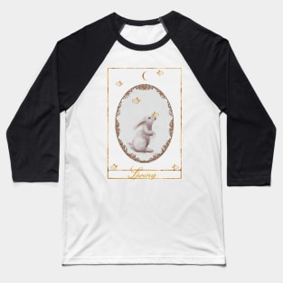 Tarot Card Gold Watercolor Rabbit| Gold Crescent Moon| Gold Butterflies Baseball T-Shirt